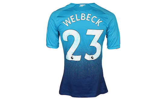 Original matchworn Arsenal FC away jersey by Danny Welbeck!